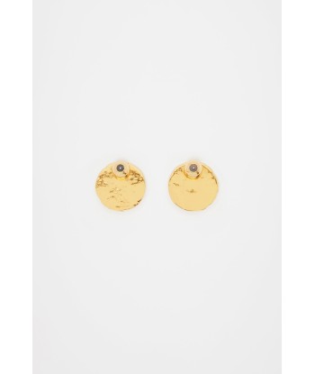 Coin earrings in gold-plated brass ou a consommer sur place