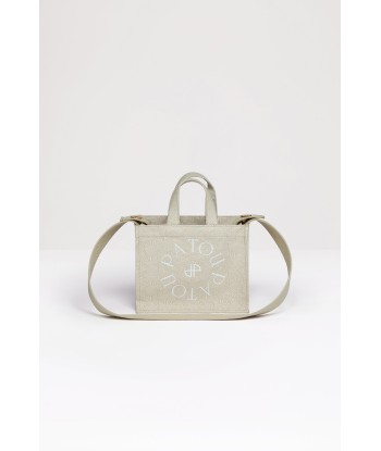 Small Patou canvas tote in organic cotton jacquard pas cher chine