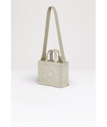 Small Patou canvas tote in organic cotton jacquard pas cher chine