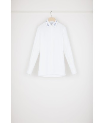 Signature organic cotton shirt with embroidered collar les ctes