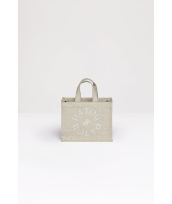 Small Patou canvas tote in organic cotton jacquard pas cher chine