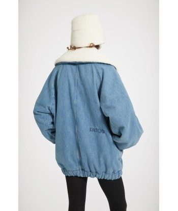 Patou bucket hat in faux shearling pas cher 