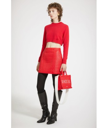 Cropped jumper in sustainable wool and cashmere les ctes