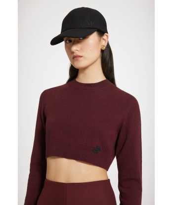 Cropped jumper in sustainable wool and cashmere ou a consommer sur place