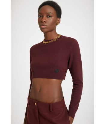 Cropped jumper in sustainable wool and cashmere ou a consommer sur place