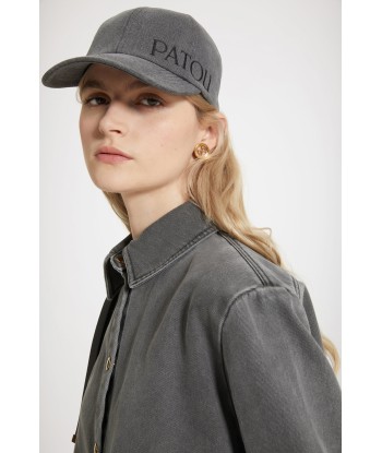 Patou cap in organic cotton denim Les êtres humains sont 