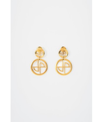 JP drop earrings in gold-plated brass l'évolution des habitudes 