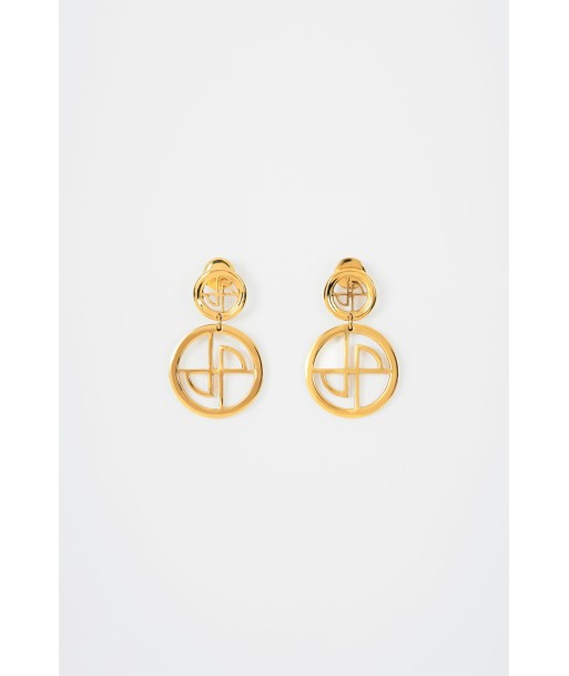 JP drop earrings in gold-plated brass l'évolution des habitudes 