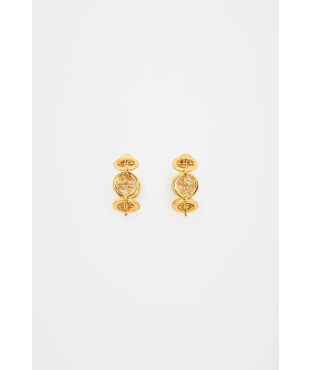 JP hoop earrings in gold-plated brass hantent personnes