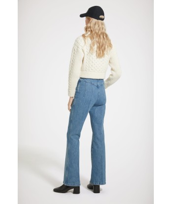 Flared trousers in organic cotton denim En savoir plus