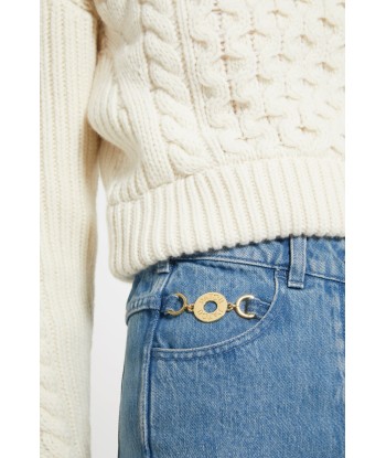 Flared trousers in organic cotton denim En savoir plus