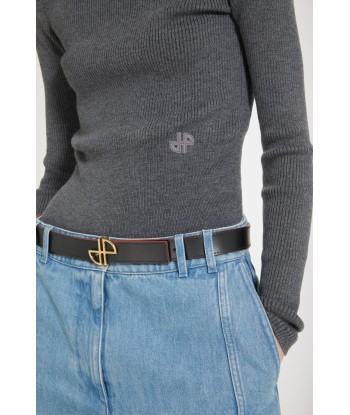 Ribbed high neck jumper in sustainable wool blend de la marque