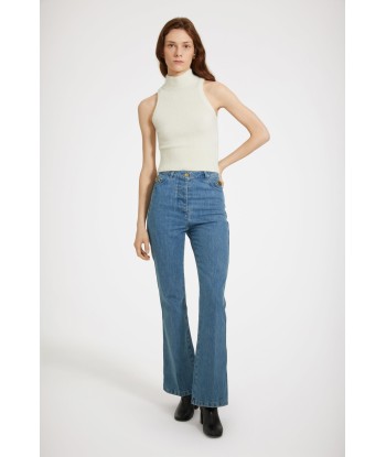 Flared trousers in organic cotton denim En savoir plus