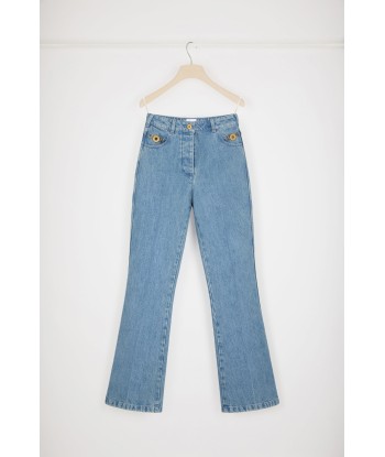 Flared trousers in organic cotton denim En savoir plus