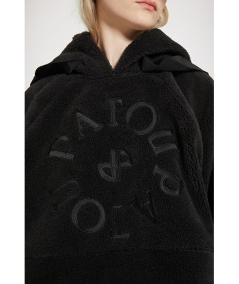 Faux shearling Medallion hoodie in recycled polyester france