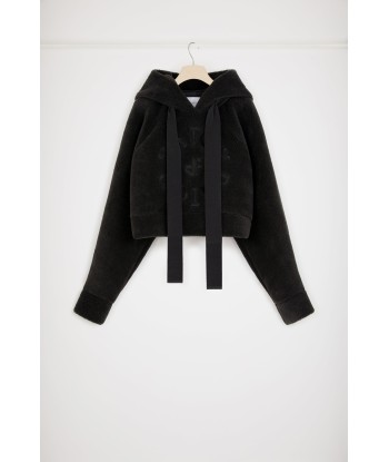 Faux shearling Medallion hoodie in recycled polyester france