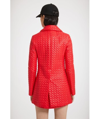 Longline zipped jacket in eco-friendly quilted nylon les ligaments