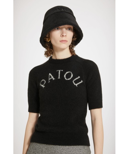 Patou jacquard top in sustainable alpaca blend pas cheres