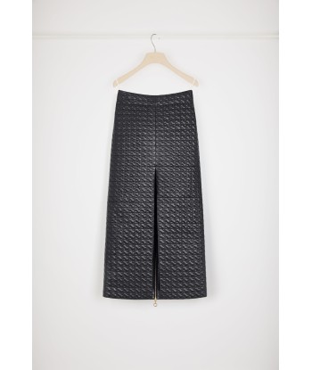 Zip-back midi pencil skirt in eco-friendly quilted nylon Profitez des Offres !