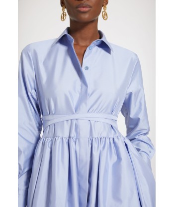 Midi shirt dress in eco-friendly satin JUSQU'A -70%! 