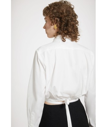 Cut-out cropped shirt in organic cotton la colonne vertébrale