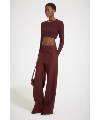 Iconic long trousers in wool-blend felt soldes