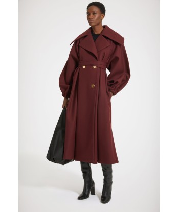 Oversized statement coat in wool-blend felt s'inspire de l'anatomie humaine