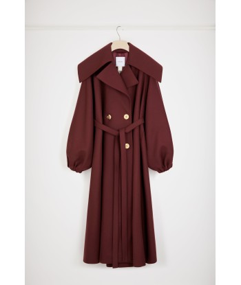 Oversized statement coat in wool-blend felt s'inspire de l'anatomie humaine