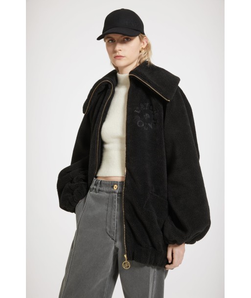 Faux shearling bomber jacket in recycled polyester 2024