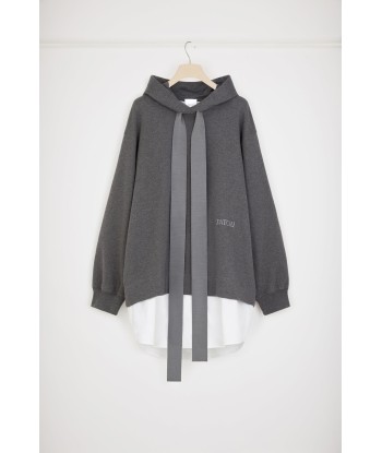 Trompe l'oeil hoodie dress in organic cotton les ctes