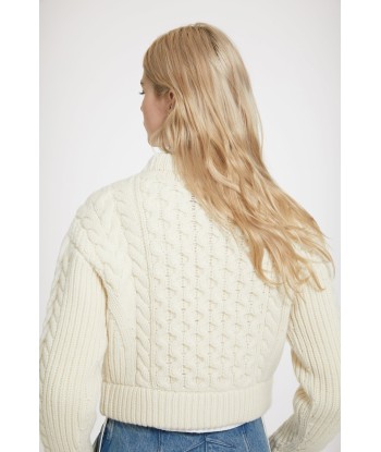 Mixed cable knit jumper in wool and cashmere de l' environnement