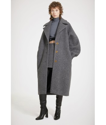 Cocoon coat in wool-blend bouclé vous aussi creer 