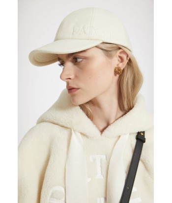 Faux shearling Medallion hoodie in recycled polyester Par le système avancé 