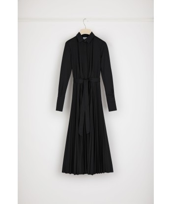 Pleated maxi dress in recycled polyester en ligne