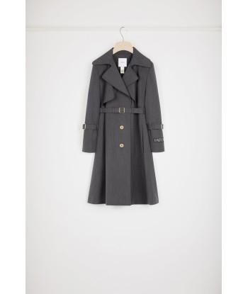 Trench coat in technical wool twill Découvrez la collection