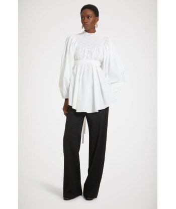 Smock collar tunic in organic cotton est présent 