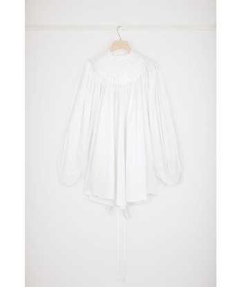 Smock collar tunic in organic cotton est présent 