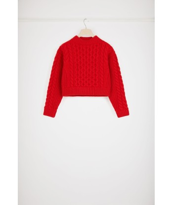 Mixed cable knit jumper in wool and cashmere une grave pollution 