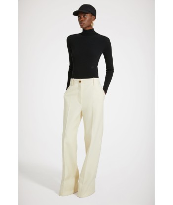 Iconic long trousers in wool-blend felt français