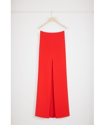 Slit maxi skirt in technical crepe acheter