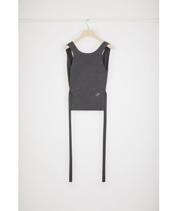 Wrap-back tank in sustainable wool blend est présent 