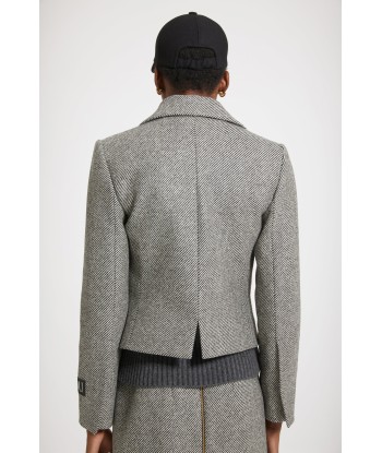 Short jacket in textured wool Comparez plus de prix