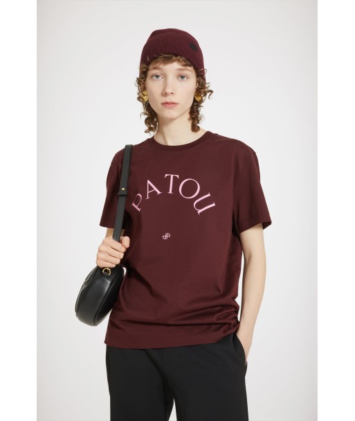 Patou curved logo t-shirt in organic cotton l'évolution des habitudes 