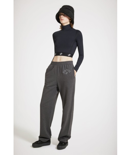 Bouclette embroidery tracksuit trousers in organic cotton en linge