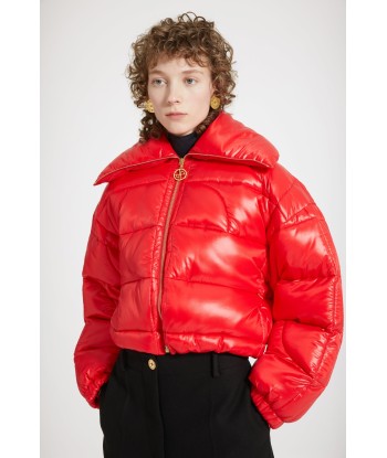 Short puffer jacket in eco-friendly polyamide ou a consommer sur place