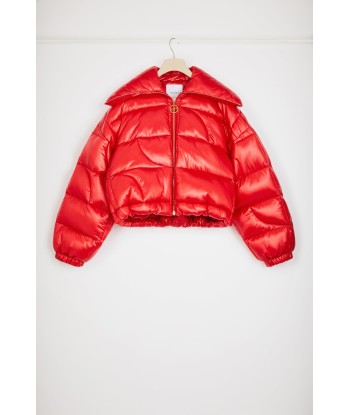 Short puffer jacket in eco-friendly polyamide ou a consommer sur place