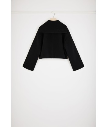 Cropped coat in double-faced wool de la marque