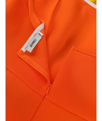 Robe Orange Asymétrique pour Femmes Par le système avancé 