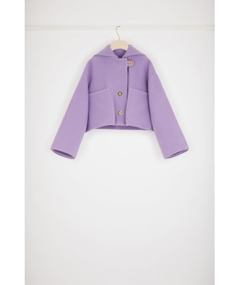 Cropped coat in double-faced wool Jusqu'à 80% De Réduction