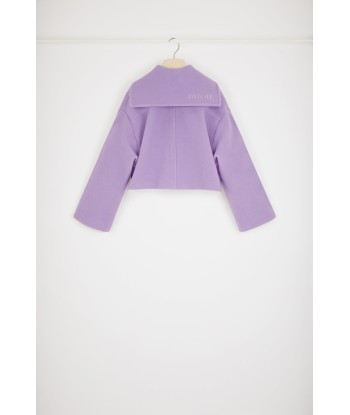 Cropped coat in double-faced wool Jusqu'à 80% De Réduction